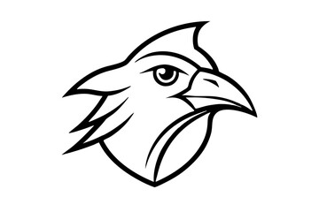  bird face logo silhouette vector illustration