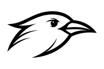  bird face logo silhouette vector illustration