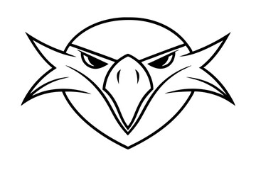  bird face logo silhouette vector illustration