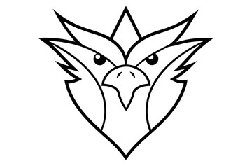  bird face logo silhouette vector illustration