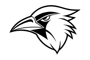 bird face logo silhouette vector illustration
