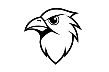 bird face logo silhouette vector illustration