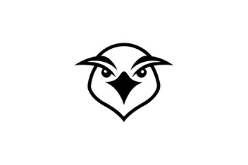  bird face logo silhouette vector illustration