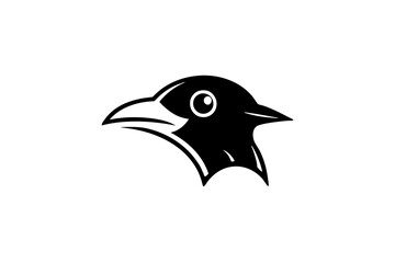  bird face logo silhouette vector illustration