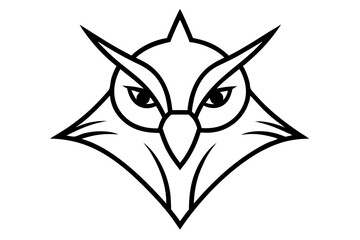 bird face logo silhouette vector illustration