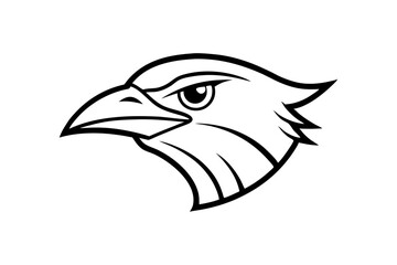 bird face logo silhouette vector illustration