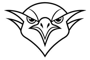 bird face logo silhouette vector illustration
