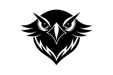 bird face logo silhouette vector illustration