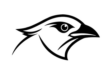 bird face logo silhouette vector illustration