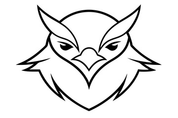 bird face logo silhouette vector illustration