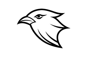bird face logo silhouette vector illustration