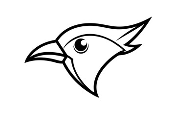 bird face logo silhouette vector illustration