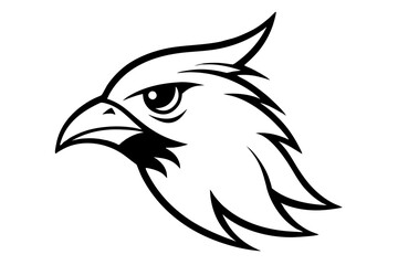 bird face logo silhouette vector illustration