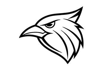 bird face logo silhouette vector illustration