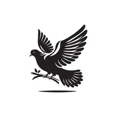 Obraz premium Flying dove Vector illustration