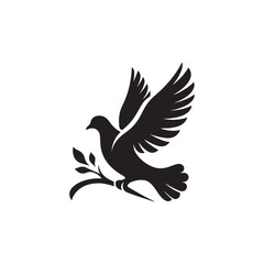 Flying dove  Vector illustration