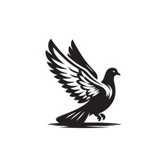 Fototapeta premium Flying dove Vector illustration