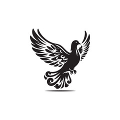 Obraz premium Flying dove Vector illustration