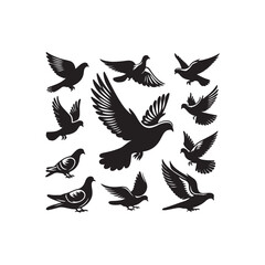 Obraz premium Flying dove Vector illustration