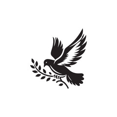 Fototapeta premium Flying dove Vector illustration