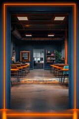 interior of a modern fashion office