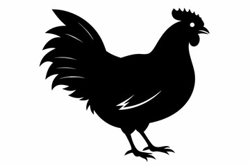 Rooster and chicken, Hen vector illustration, chicken silhouette, Hen silhouette isolated vector Illustration, png, Chicken icon