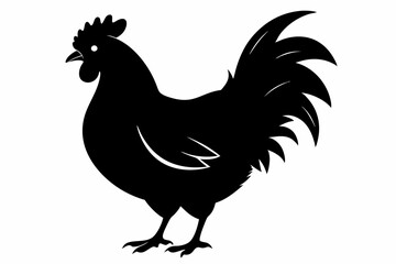 Rooster and chicken, Hen vector illustration, chicken silhouette, Hen silhouette isolated vector Illustration, png, Chicken icon