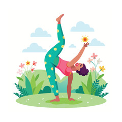 Naklejka premium Yoga vector illustration