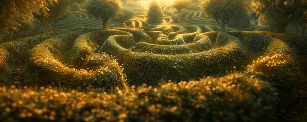 Fototapeta premium A marvelous fairy tale labyrinth.
