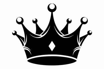 golden crown isolated on white background, crown vector illustration, crown silhouette, Halloween crown silhouette isolated vector Illustration, png, crown icon