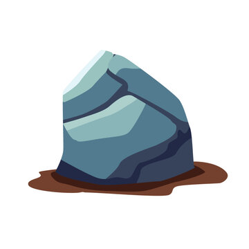 blue rock on brown ground clip art preview