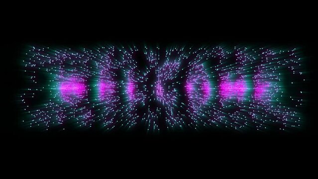 welcome inscription structure of small balls and then crumbles. Animation for your followers at the beginning of the channel