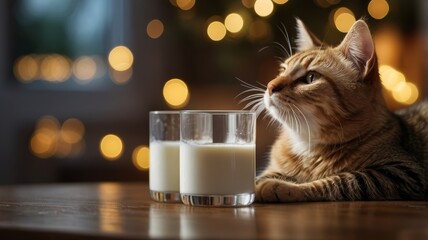 cat and milk