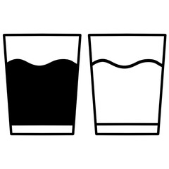Water glass icon Eps vector illustration
