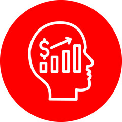 Behavioral Finance Vector Line White Circle Red