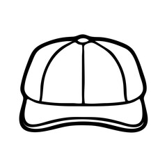 A black baseball cap or snapback hat with a curved brim