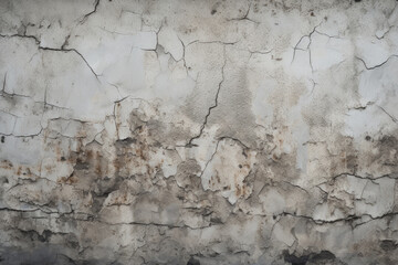 Processed collage of obsolete stucco wall with visible cracks texture. Background for banner, backdrop