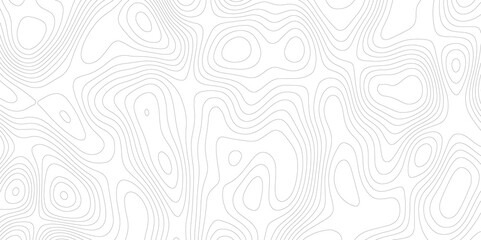 Abstract background wavy topographic line map. Contour geography map grid abstract backdrop. Seamless pattern and banner design. Modern and dynamic feel to topographic mapping vector illustration.	