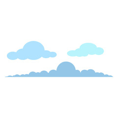 Fluffy white clouds in a blue sky