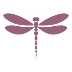 A purple dragonfly with large wings and a slender body