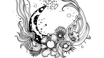Fototapeta premium Adult colouring book page 