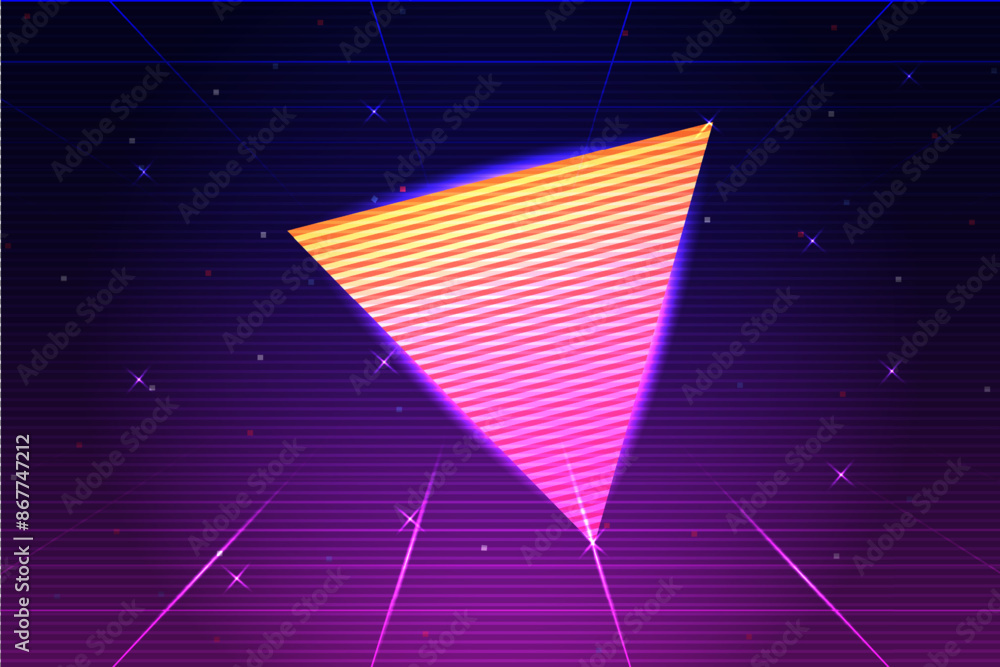 Poster arcade background.8 bit game.retro game. for game assets in vector illustrations.retro futurism sci-