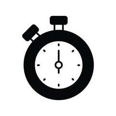 stopwatch icon with white background vector stock illustration