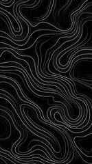 White Color Ink Fluid Streaks Running on Black Background, Abstract Image, Texture, Pattern Background, Wallpaper, Background, Cell Phone Cover and Screen, Smartphone, Computer, Laptop, 9:16 and 16:9 