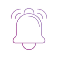 bell icon with white background vector stock illustration