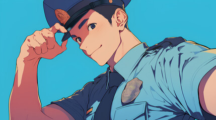 a male police officer