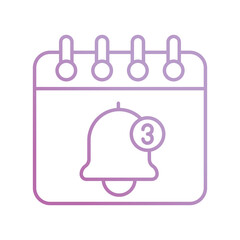 notification icon with white background vector stock illustration