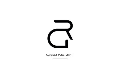 GR, RG, G, R abstract letters logo monogram