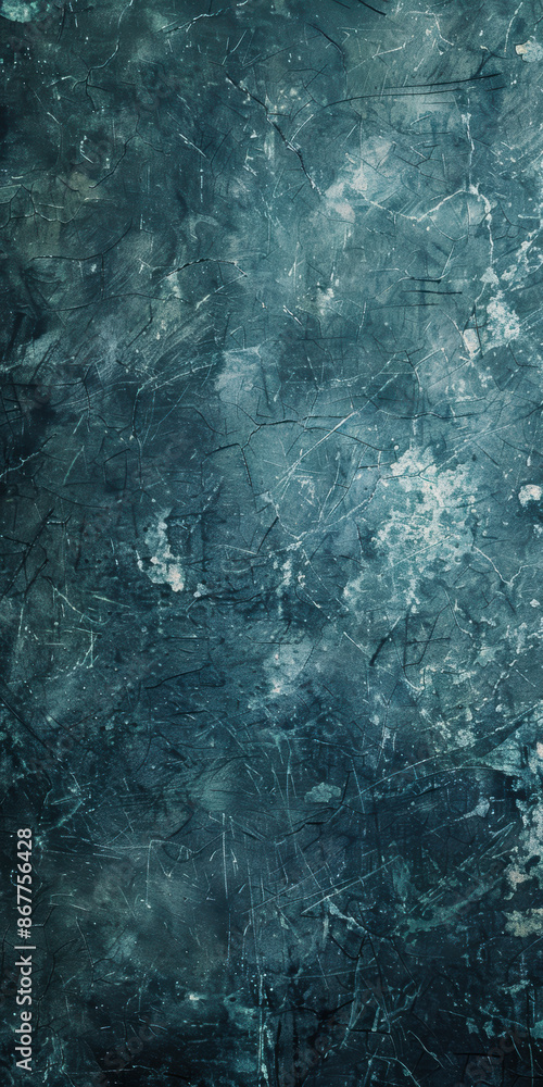 Poster dark teal textured surface with scratches and distressed patterns. ideal for backgrounds, grunge des