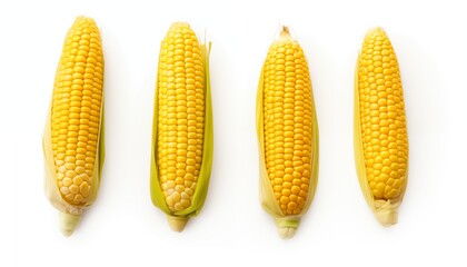 corn on white background